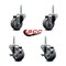 Service Caster 3 Inch Thermoplastic  Rubber Wheel Swivel 34 Inch Threaded Stem Caster Set 2 Brakes SCC SCC-TS20S314-TPRB-34212-2-TLB-2 - alternate 4